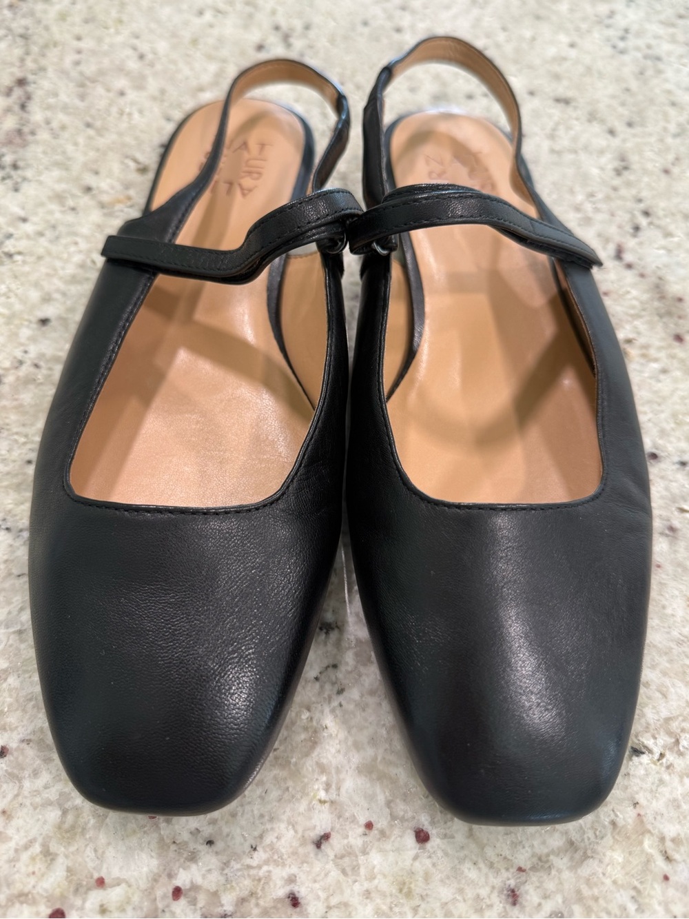 Naturalizer "Connie" Black Mary Jane Slingback Flats